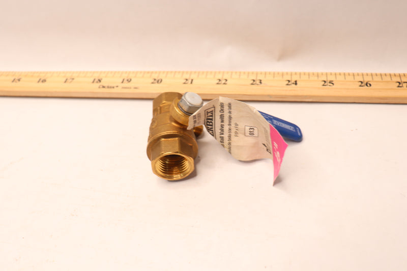 Everbilt Threaded Ball and Waste Valve Forged Brass 1/2" 107-753EB