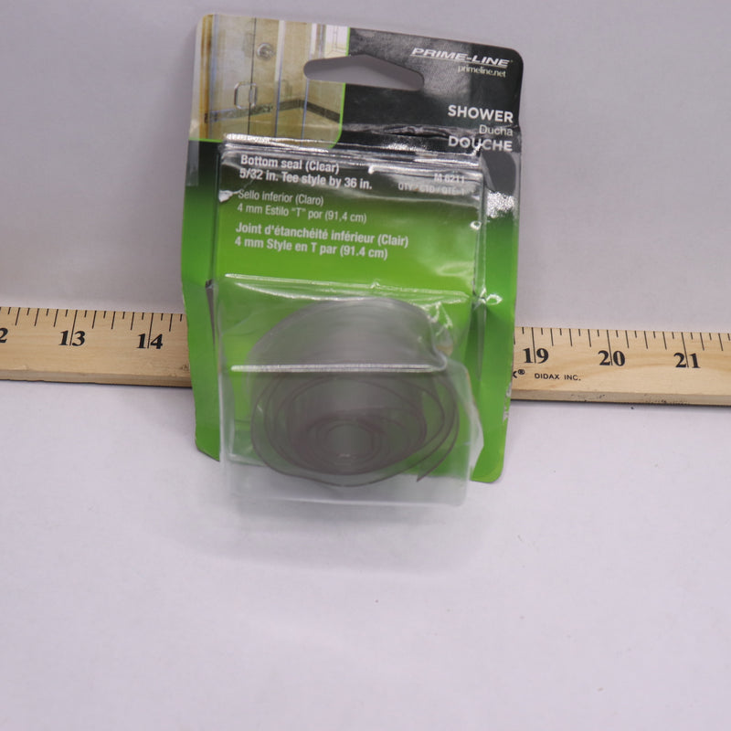 Prime-Line Shower Door Bottom Sweep Tee Insert Shape Vinyl Clear 36 x 1 M 6211