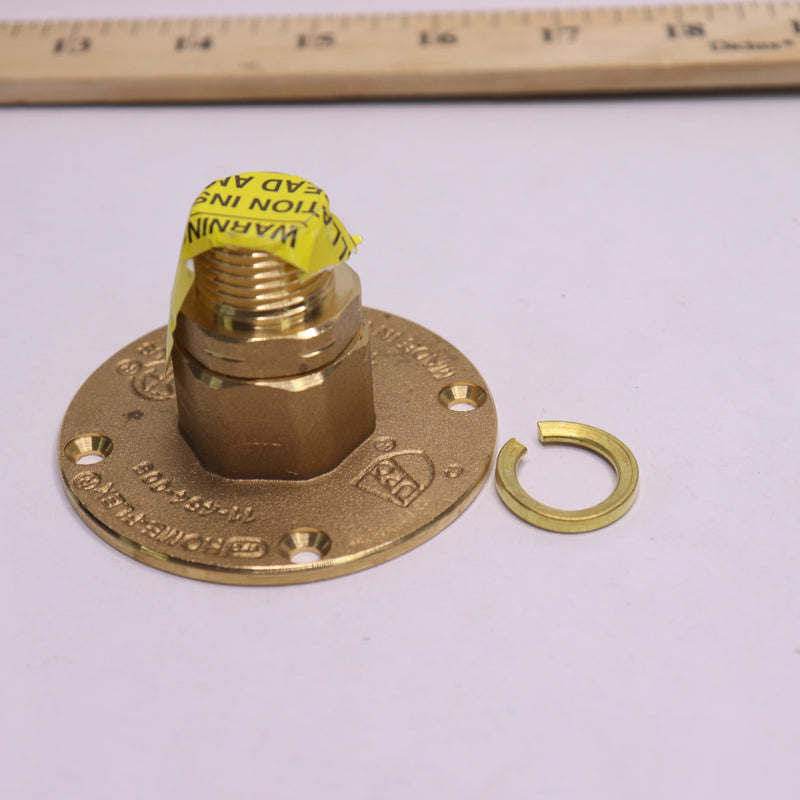 Home-Flex Termination Flange 5 Psi Stainless Steel Male Brass 1/2"