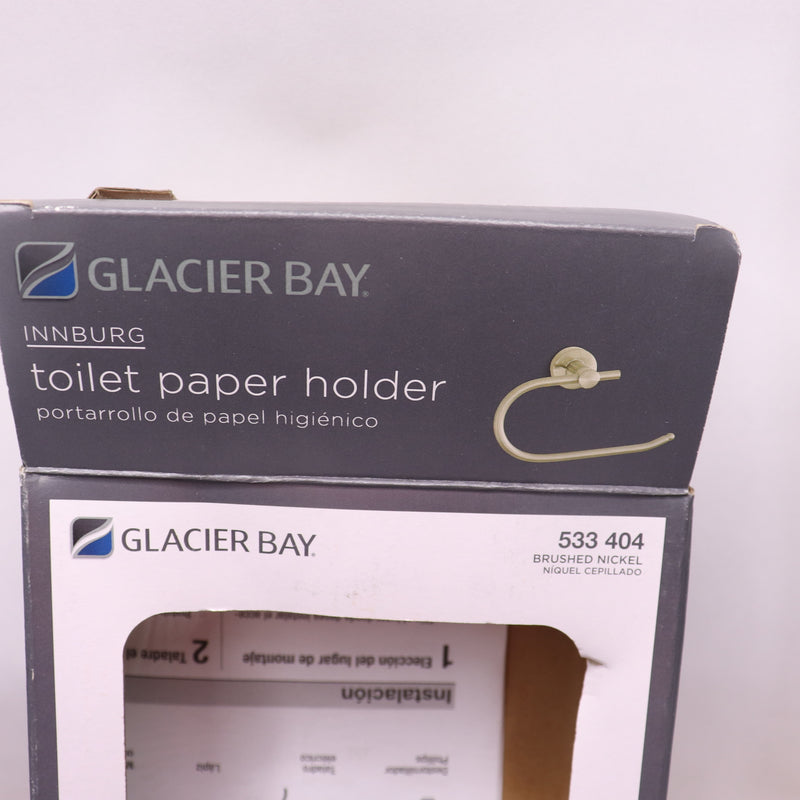 Glacier Bay Toilet Paper Holder Single Post Brushed Nickel 533 404