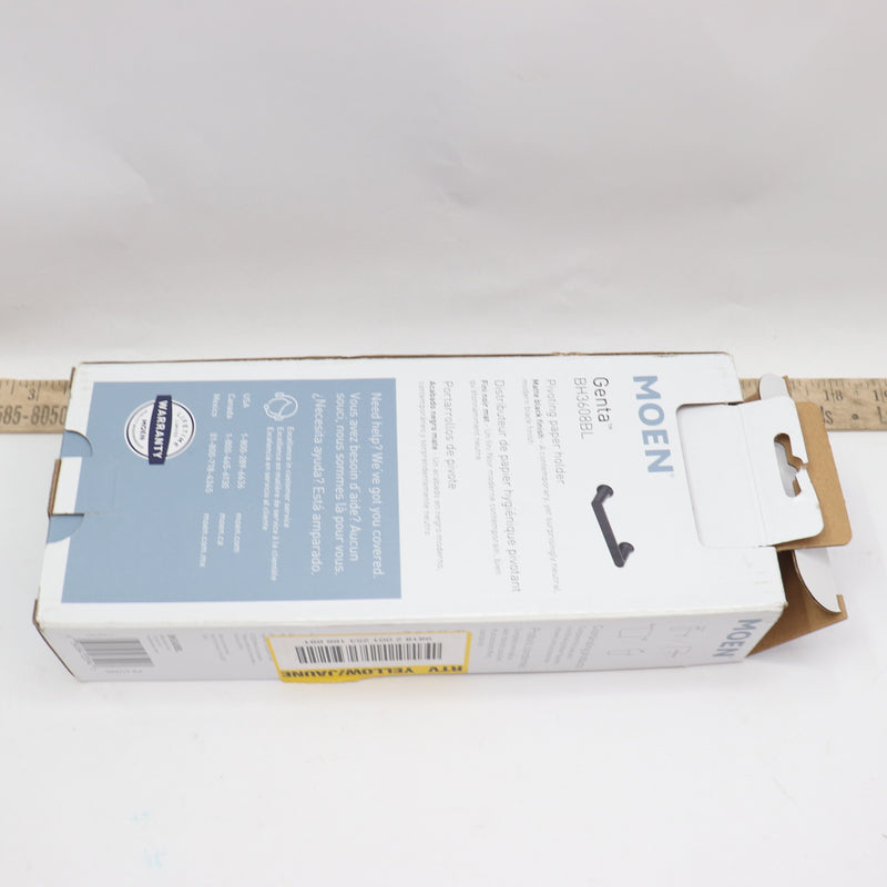 Moen Genta Pivoting Toilet Paper Holder Matte Black BH3608BL