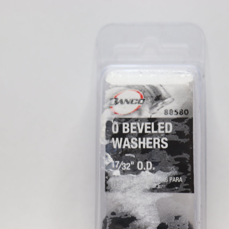 (10-Pk) Danco Beveled Faucet Washer Rubber Black 17/32" 88580