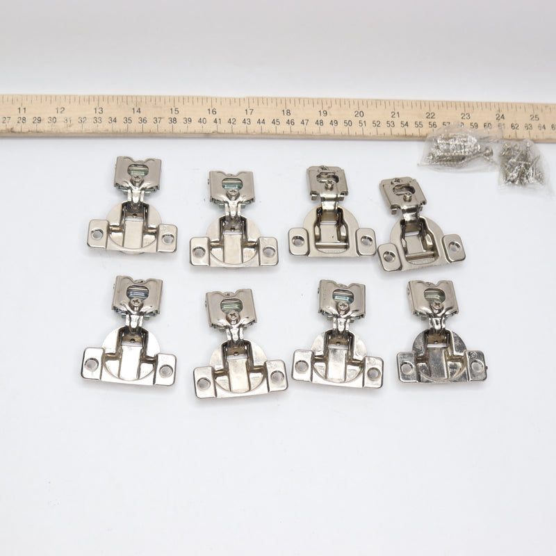 (8-Pk) Everbilt 105-Degree Overlay Soft Close Cabinet Hinge 35mm 1/2"