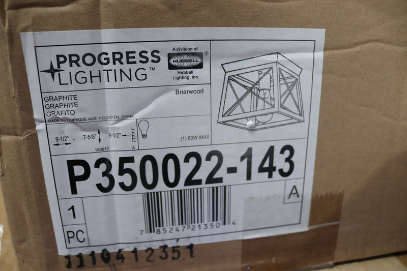 Progress Lighting Briarwood Collection One-Light Flush Mount 9-1/2"