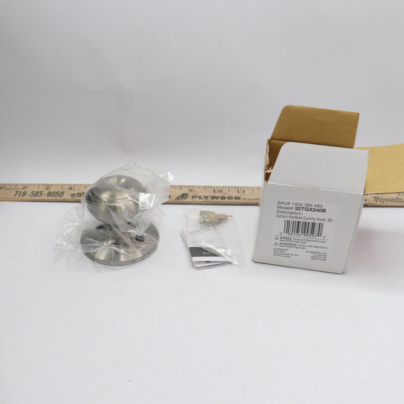 Defiant Dummy Door Knob Satin Nickel 32TGX240B