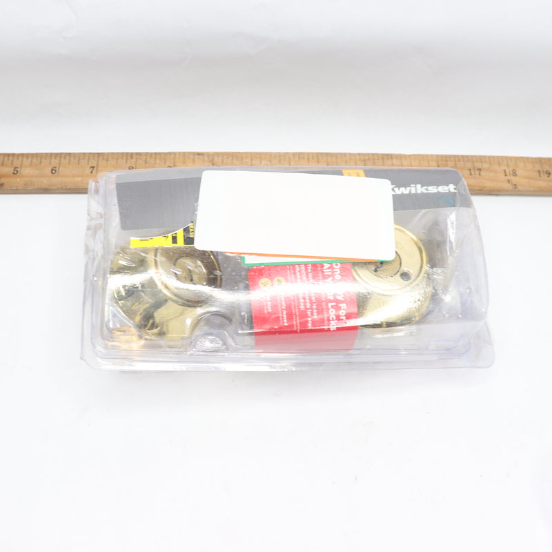 Kwikset Security Double-Cylinder Deadbolt Polished Brass 6653SMTCPRCALRCSK6