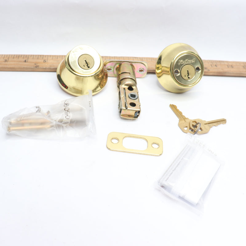 Kwikset Security Double-Cylinder Deadbolt Polished Brass 6653SMTCPRCALRCSK6