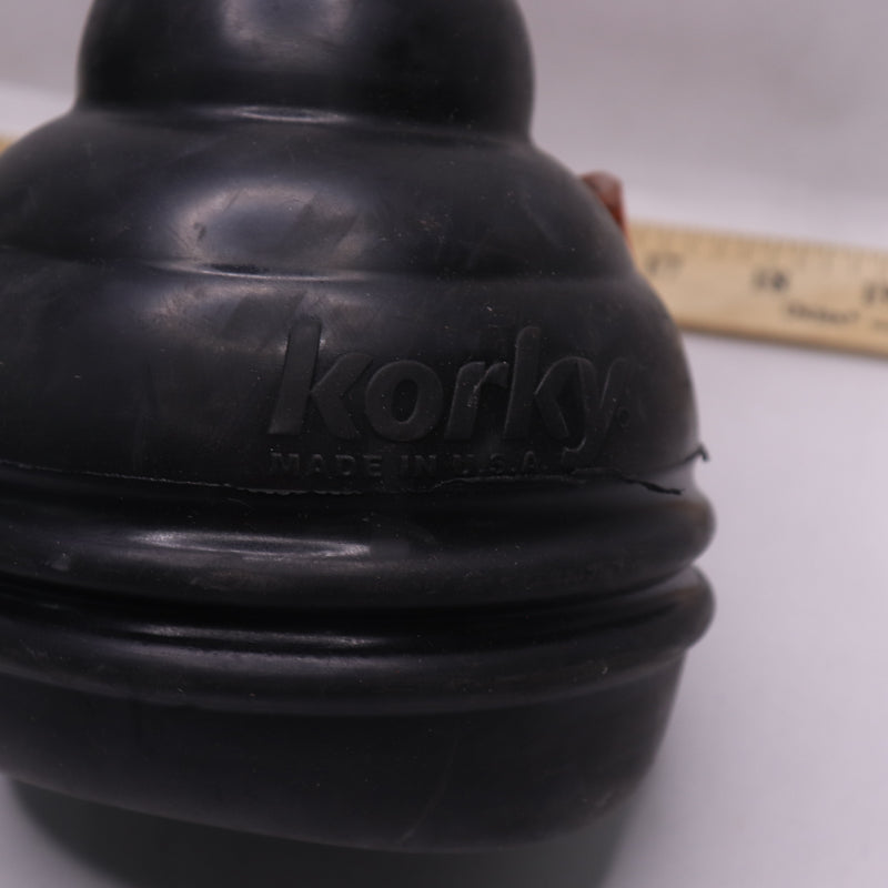 Korky Beehive Toilet Plunger Plastic Handle Black 6&quot; Cup 1000 021 479