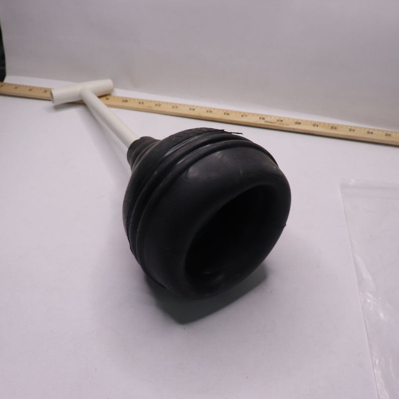 Korky Beehive Toilet Plunger Plastic Handle Black 6&quot; Cup 1000 021 479