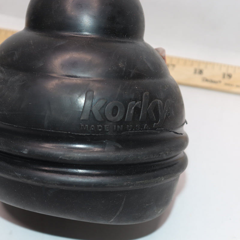 Korky Beehive Toilet Plunger Plastic Handle Black 6&quot; Cup 1000 021 479