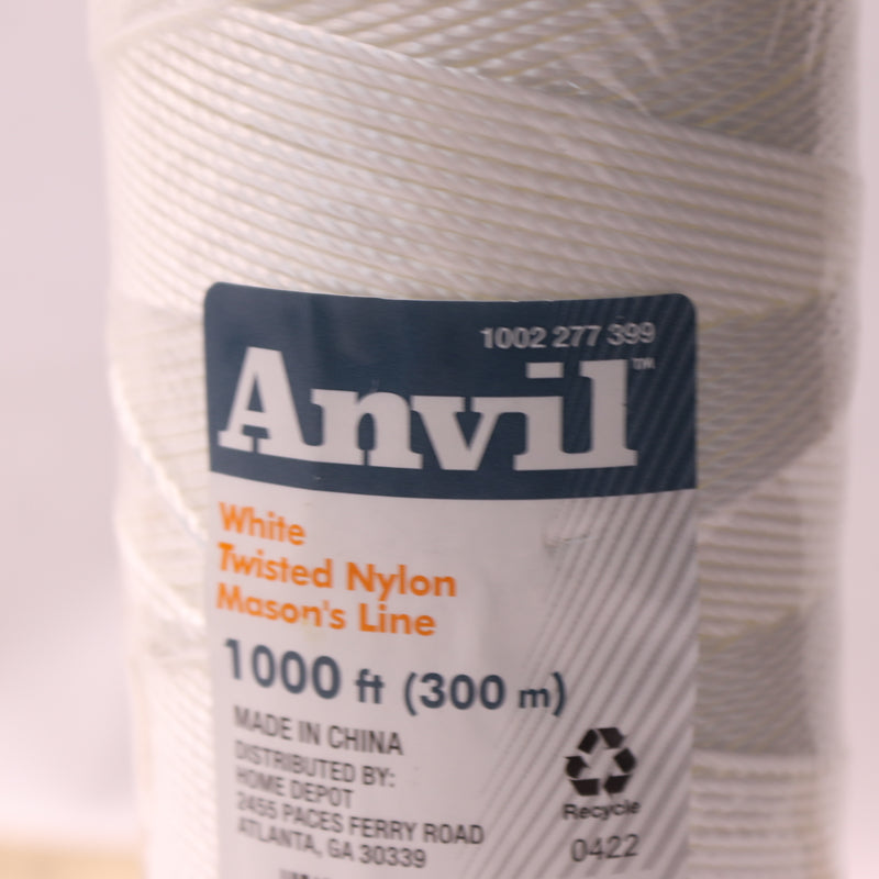 Anvil 1000 ft. White Twisted Nylon Mason's Line