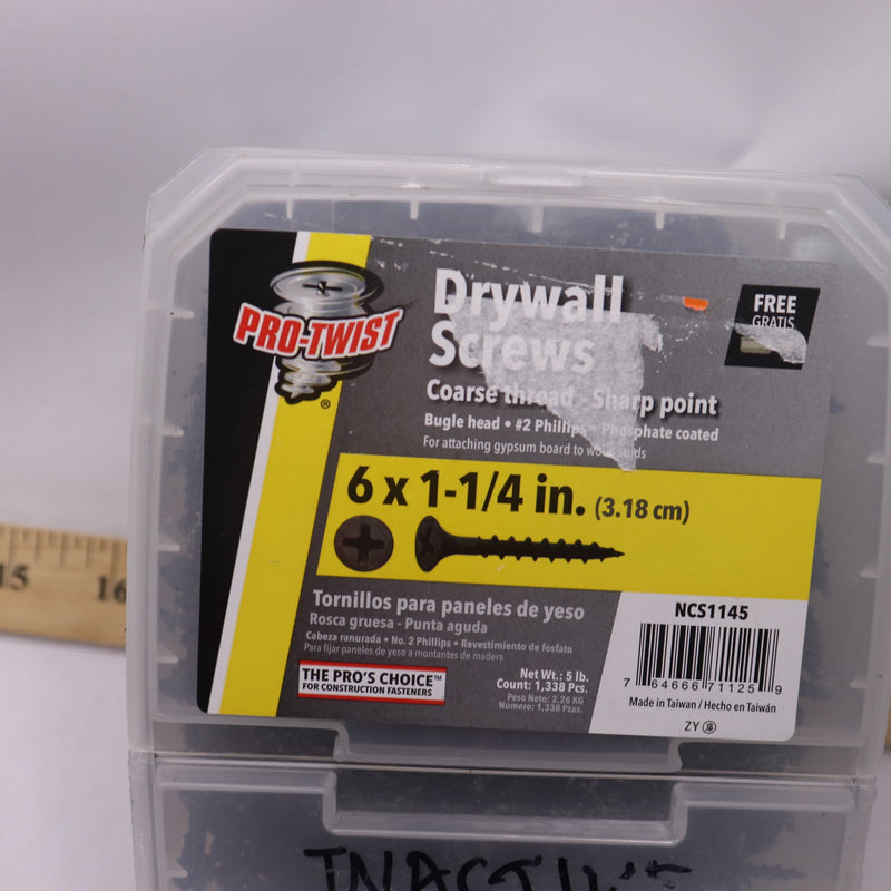 Pro-Twist Phillips Bugle-Head Coarse Thread Drywall Screw