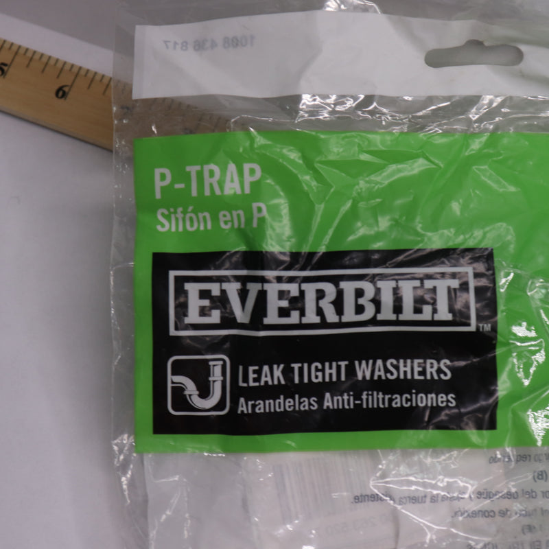 Everbilt P-Trap Leak Tight Washers Pipe Drain Plastic White 101101B