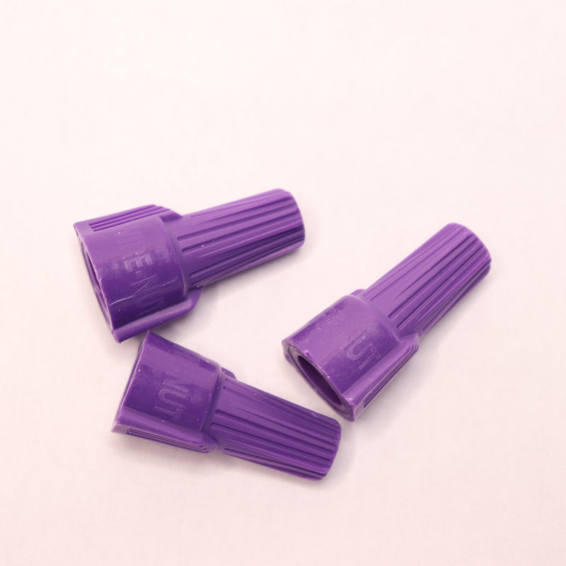 (3-Pk) Ideal Twister Wire Connector Al/Cu Purple 12-10 AWG 30-1765S