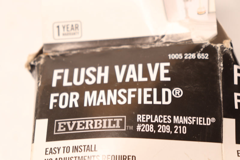 Everbilt Flush Valve For Mansfield Toilet 1005 226 652 - Missing Red Washer