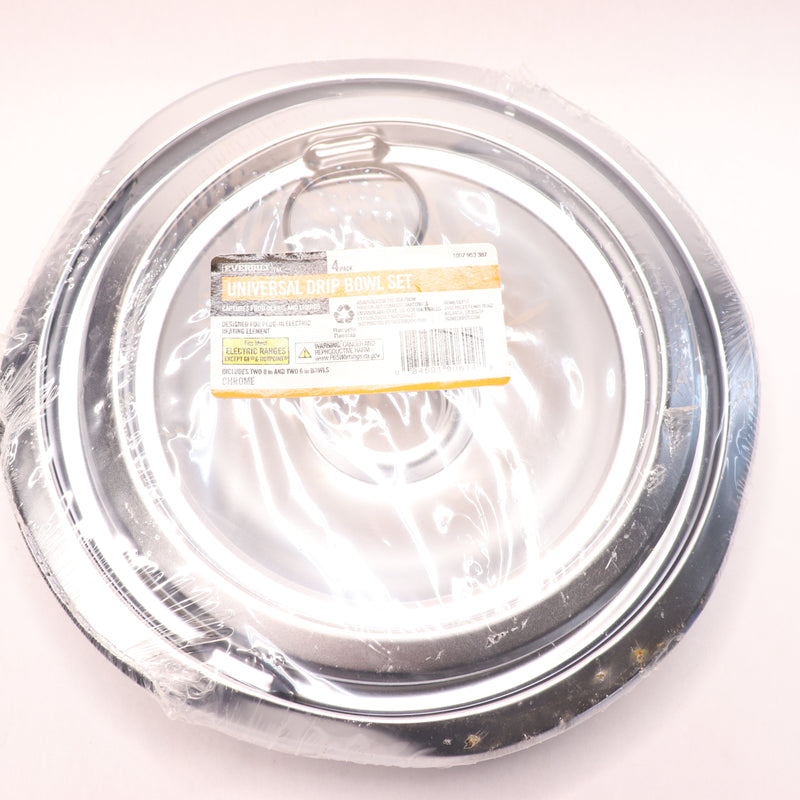 (4-Pk) Everbilt Range Drip Bowl Chrome 1007953387