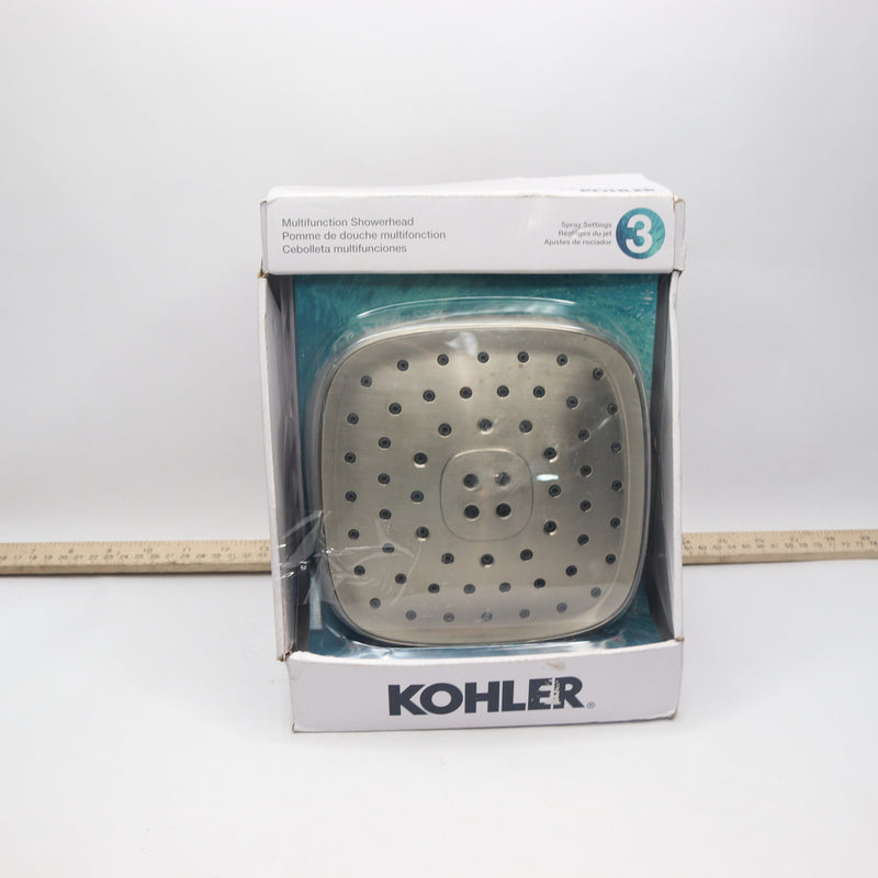 Kohler Wall Mount Fixed Shower Head Brushed Nickel 3 Spray Patterns R27513-G-BN