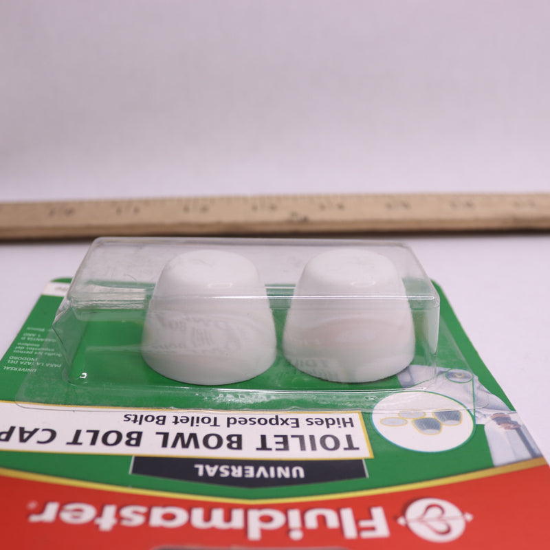 (2-Pk) Fluidmaster Toilet Bolt Cap Plastic White 7115