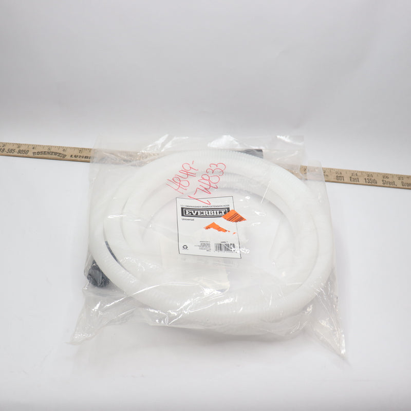 Everbilt Dishwasher Drain Hose Polypropylene White 12Ft 69009HD