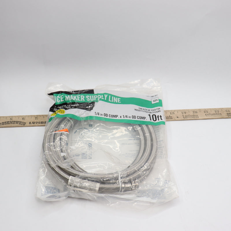 Everbilt Ice Maker Connector 125PSI 1/4" Comp 10FT 1001290307