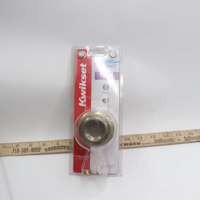 Kwikset Inactive Dummy Door Knob Antique Brass 1-7/8" Dia. 94880-364