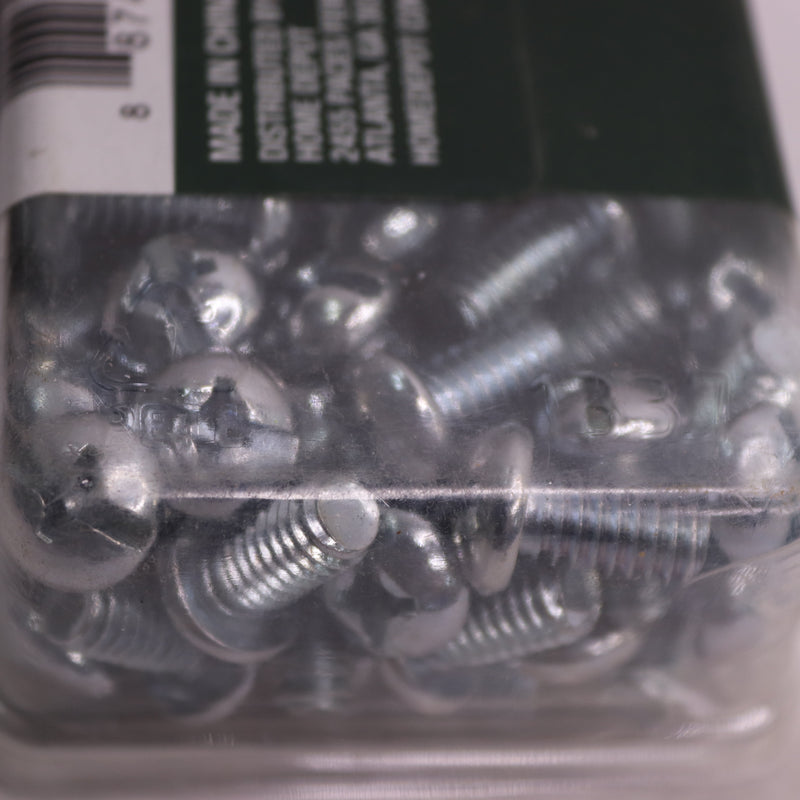 (100-Pk) Everbilt Round-Head Combination Machine Screw Zinc 1/4" x 1/2" 253 995