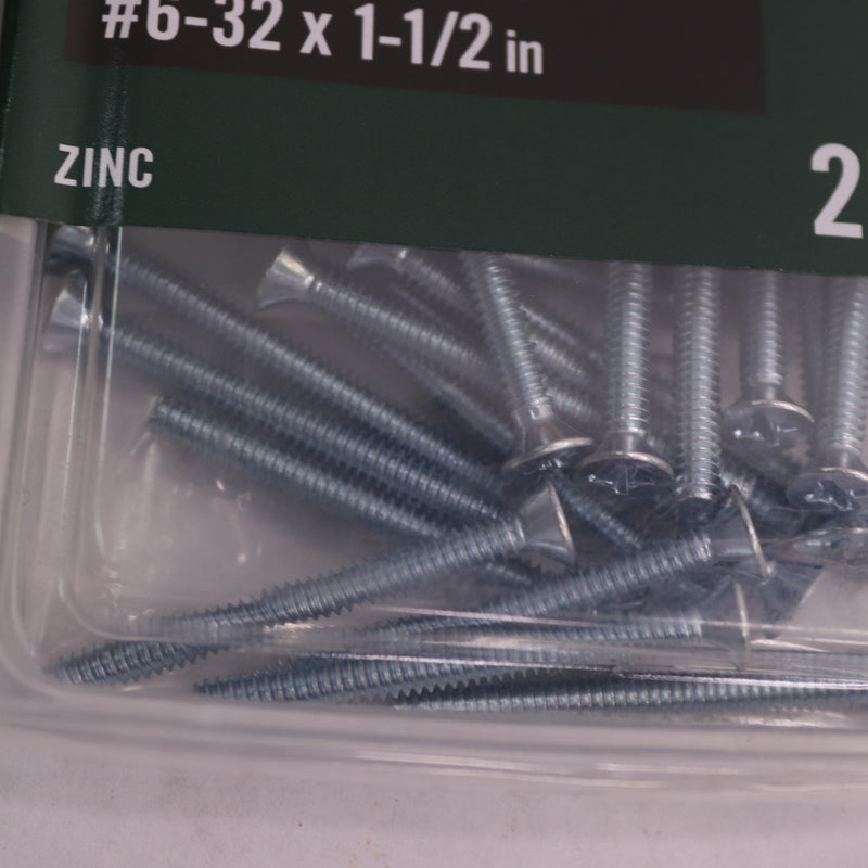 (25-Pk) Everbilt Phillips Flat Head Machine Screw Zinc