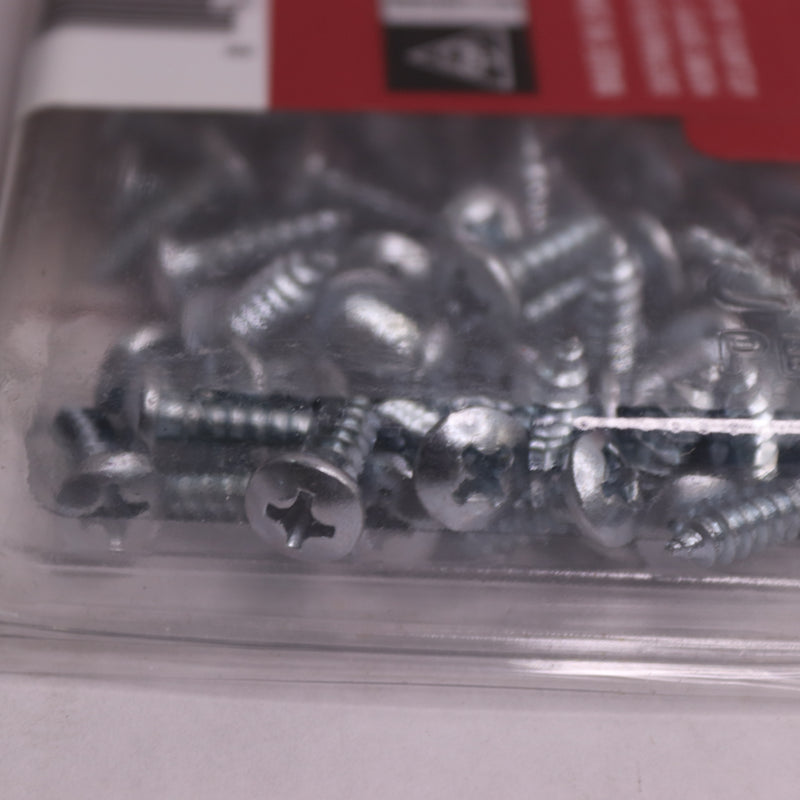 (100-Pk) Everbilt Phillips Pan Head Sheet Metal Screws Zinc Plated