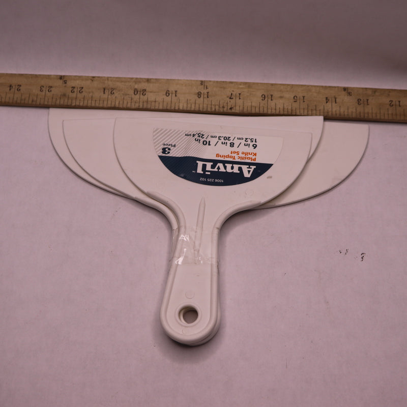 (3-Pk) Anvil Taping Knife Set Plastice White 6"/8"/10" 1006225102