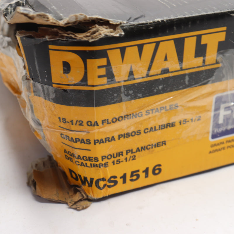 (1000-Pk) Dewalt Flooring Staples 15.5 Gauge 1/2" Crown x 2" DWCS1516