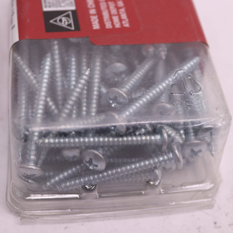 (100-Pk) Everbilt Phillips Pan Head Sheet Metal Screw Zinc