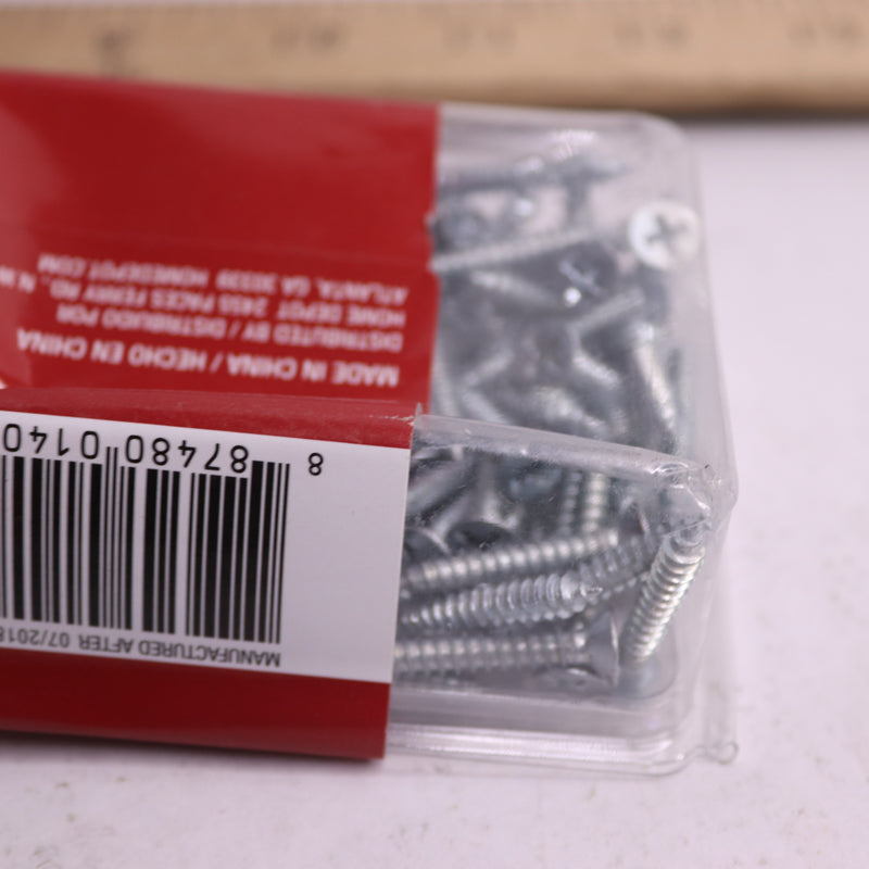 (100-Pk) Everbilt Flat-Head Phillips Drive Sheet Metal Screws