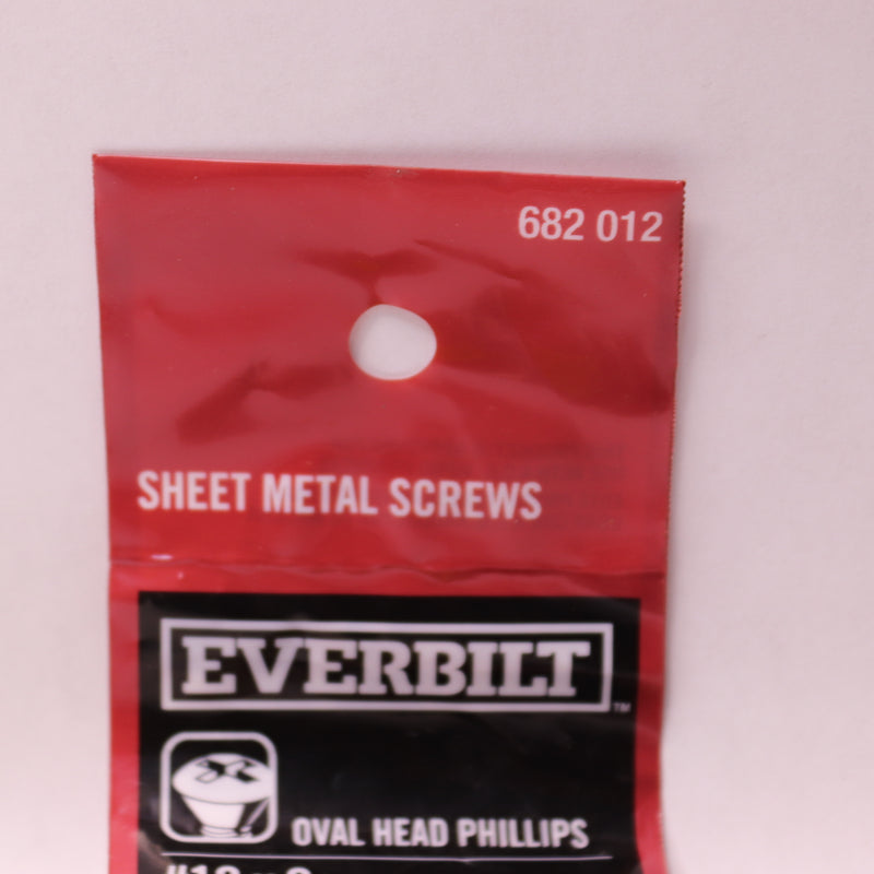 (2-Pk) Everbilt Phillips Oval Head Sheet Metal Screw Stainless Steel