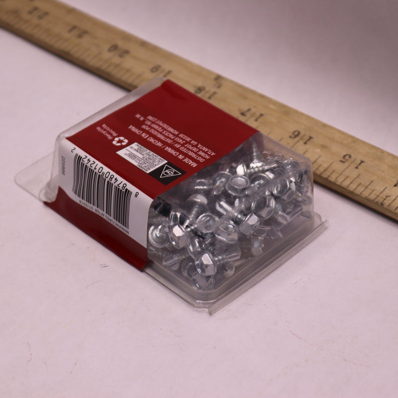 (100-Pk) Everbilt Hex Head Self Drilling Screws Zinc