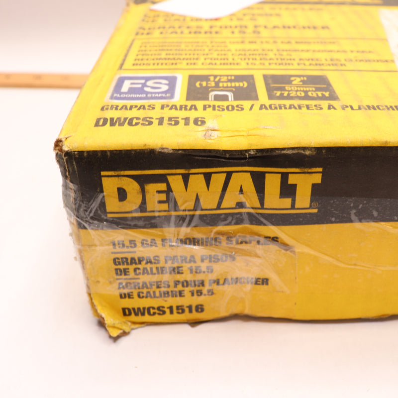 (7720-Pk) Dewalt Flooring Staples Alloy Steel 15.5ga 1/2 Crown x 2" DWCS1516