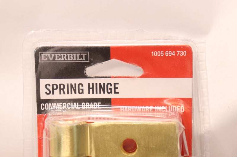 Everbilt Adjustable Spring Hinge Square Radius Satin Brass 4-1/2" 1005 694 730