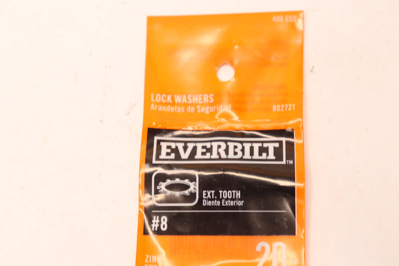 (20-Pk) Everbilt External Tooth Lock Washer Zinc-Plated