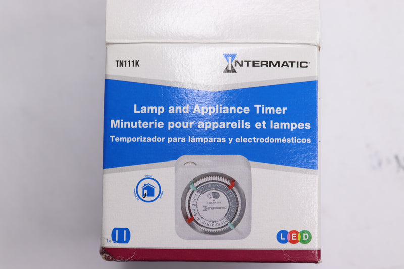 Intermatic On/Off Lamp & Appliance Timer White 15amp 60Hz 125VAC TN111K