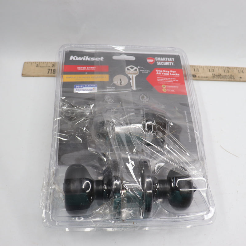 Kwikset Cove Keyed Entry Knob and Single Cylinder Deadbolt Combo Pack 96900-421