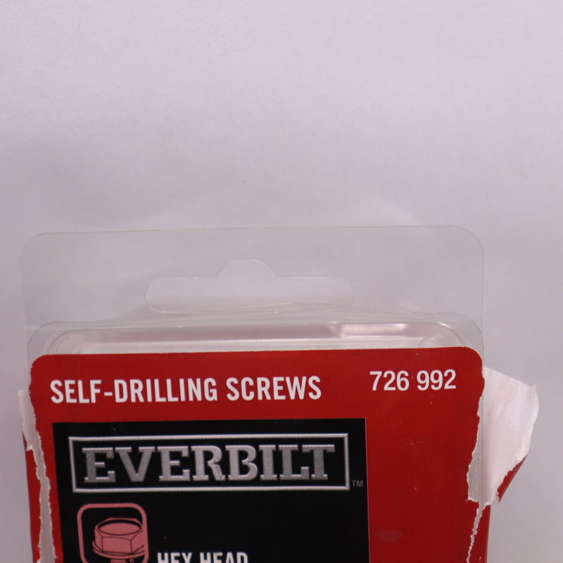 25 PACK Everbilt Slotted Hex Head Sheet Metal Screws Zinc Plated