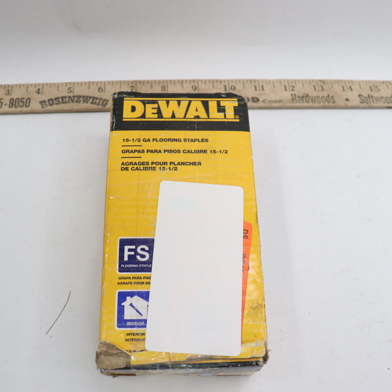 (1000-Pk) Dewalt Crown Glue Collated Flooring Staple 15.5 Gauge DWCS1516-1