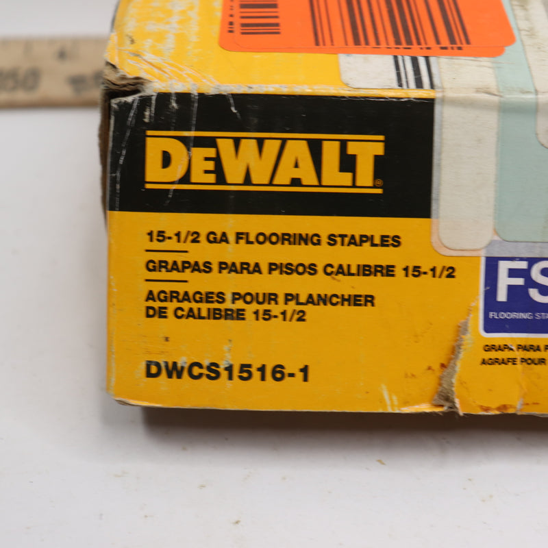 (1000-Pk) Dewalt Crown Glue Collated Flooring Staple 15.5-Gauge DWCS1516-1