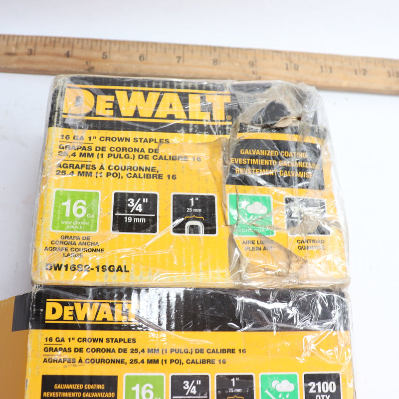 (2000-Pk) Dewalt Galvanized Staple 3/4" x 16 Gauge DW16S2-19GAL