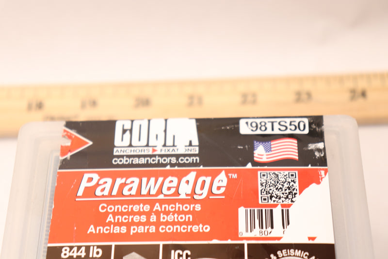 (50-Pk) Cobra Anchors Wedge 3/8" x 3-3/4" 498TS50
