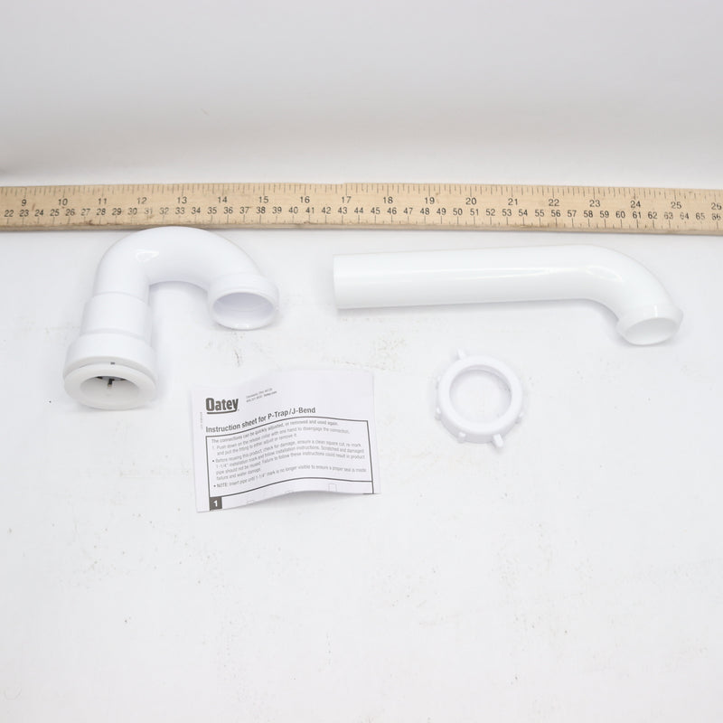 Oatey P-Trap Insta-Plumb Technology PVC White 1-1/4" 1006 127 456 Missing 1 Nut