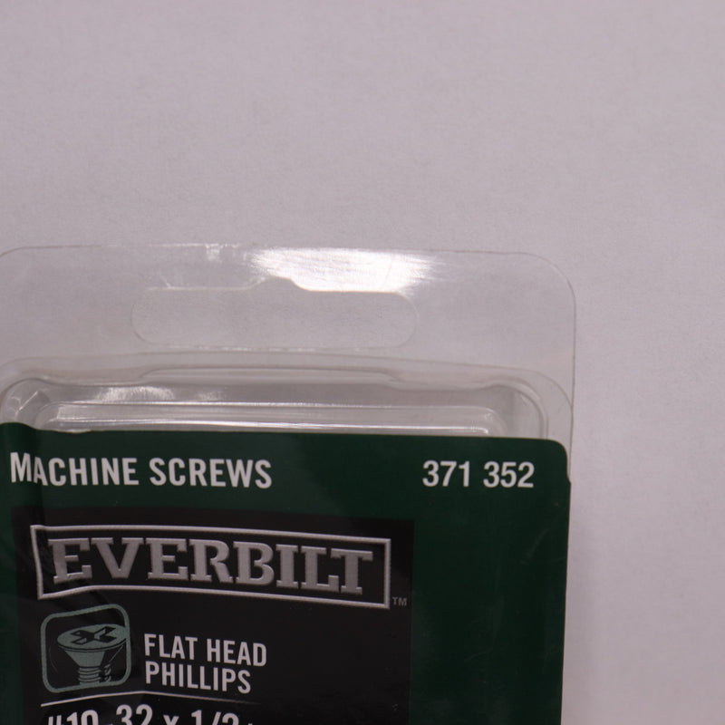 (25-Pk) Everbilt Phillips Flat Head Machine Screws Zinc Plated 371352