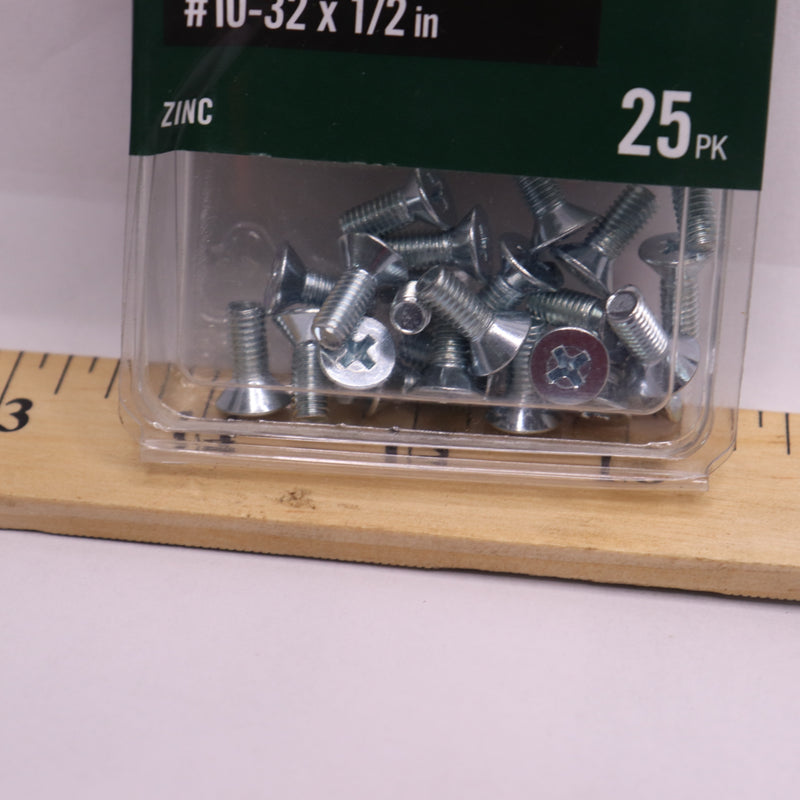 (25-Pk) Everbilt Phillips Flat Head Machine Screws Zinc Plated 371352