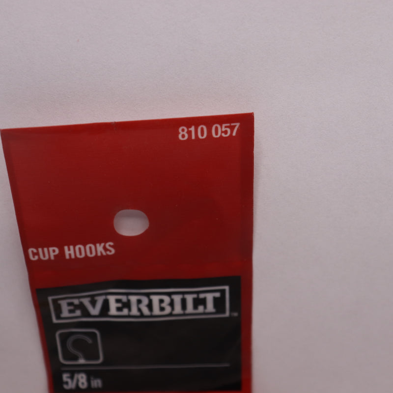 (4-Pk) Everbilt Cup Hooks Steel Brass-Plated 5/8" 810057