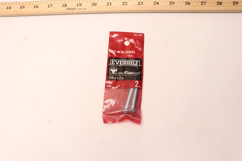 (2-Pk) Everbilt Phillips Oval-Head Sheet Metal Screws