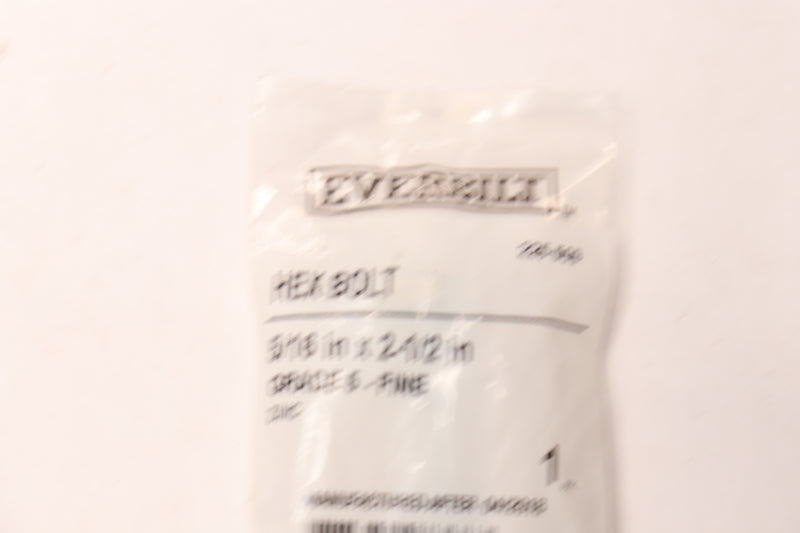 Everbilt Hex Bolt Grade 5 Zinc-Plated 5/16" x 2-1/2" 225 509